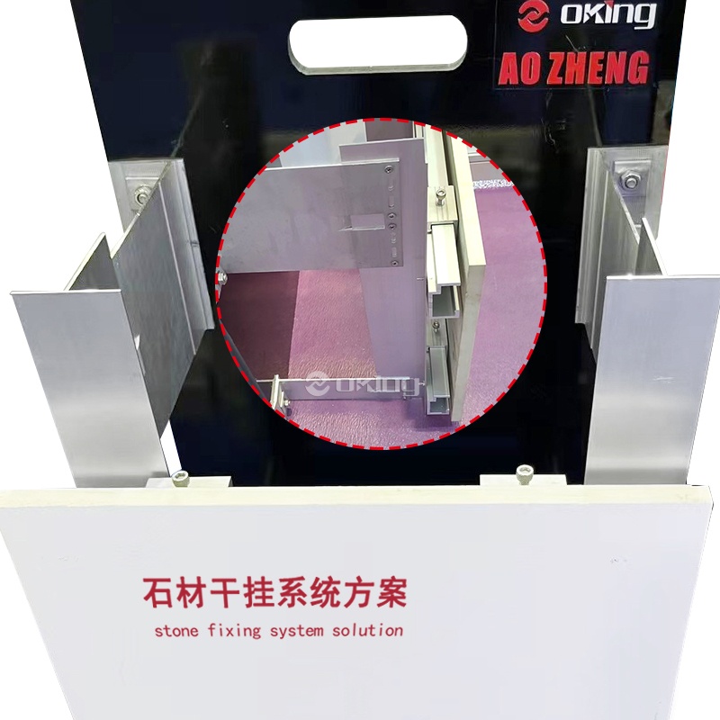 Sokongan dinding tirai sokongan aloi aluminium untuk sistem pelapisan batu