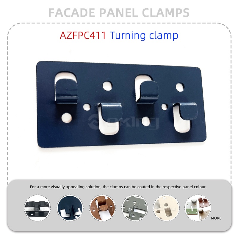 AZFPC411 Menghidupkan Sistem Pengapit Panel Fasad Keluli Stainless Clamp