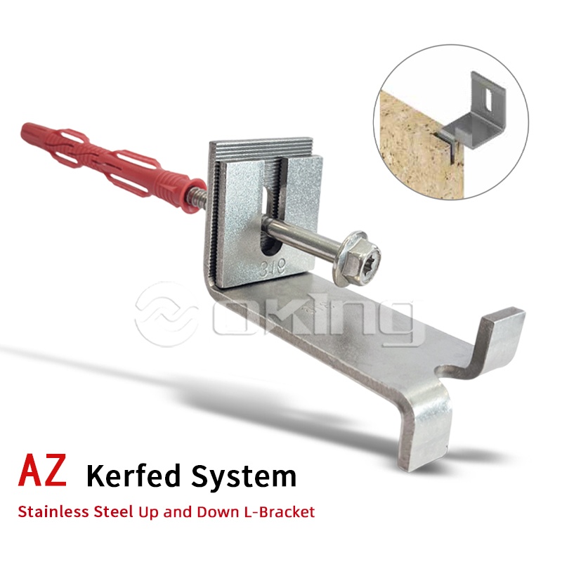 AZ Kerfed System Keluli Tahan Karat Atas dan Bawah L-Kurung